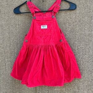 OshKosh B'Gosh Overalls Dress Red Girls Size Kid's 4T Jumper